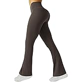FireSwan Women's Flare Yoga Pants V Waist Flared Leggings High Waisted Bootcut Workout Pants Tummy Control