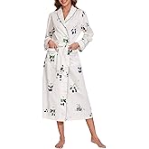 Lavenderi Women’s 100% Cotton Long Kimono Lounge Bathrobe Robe, Ladies Loungewear for Spa