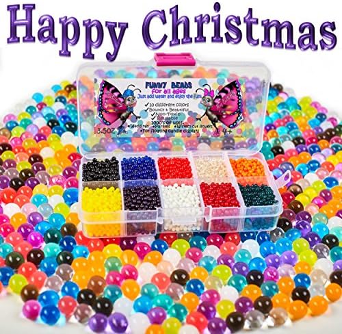 Christmas gift for the child. Funny Water Beads, 3.5 Ounce, Water Gel Beads Pearls for Vase Filler, Water Bead Bracelet for Wedding Centerpiece, Home Decoration, Plants, Toys