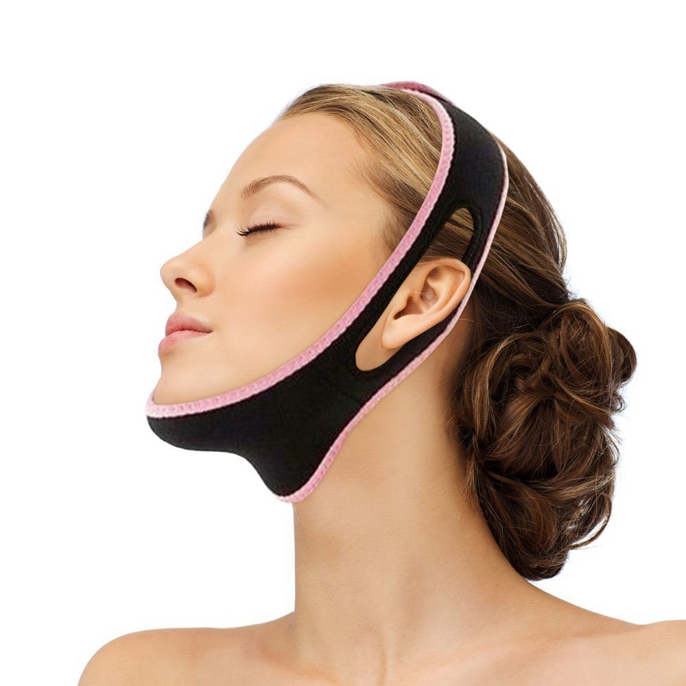 TEEROVA Facial Slimming Double Chin Cheek Band Strap Mask V Face Shaper Sleeping Massage