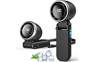 JINLICTE Portable Handheld Turbo Fan, Stepless 100 Gear Wind Rechargeable Personal Hand Fan, 5000mAh Handheld High Speed Fann with Air Turbo Tech, 3 IN 1 Pocket Fans Travel Fans for Outdoor/Indoor Activities