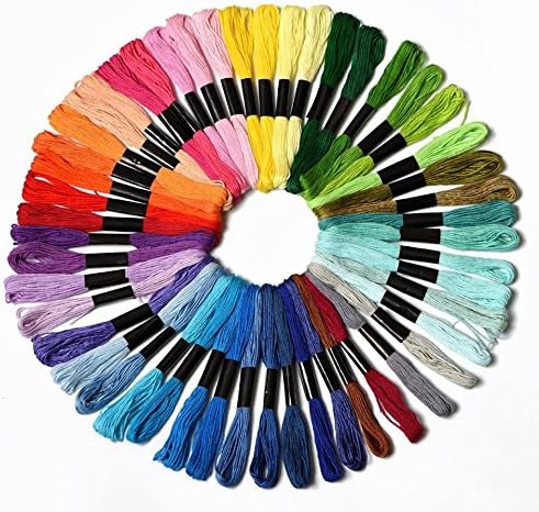 50 Pcs Cotton Thread Stitch Needlepoint Sewing Skein Cross Embroidery