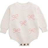 Mud Pie Baby-Girls Mud Pie Baby Girl Bow Chainstitch Sweater Bubble