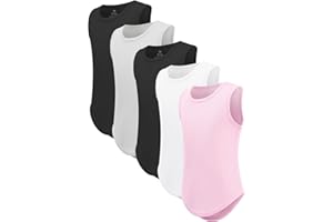 Celfaeree 5 Packs Girls Athletic Tank Tops Active Dry Fit Tank Top for Girls Dance Yoga Workout Tops for Exercise