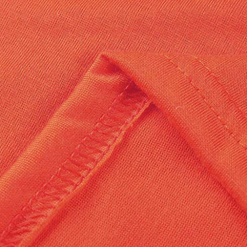Ximandi Womens V Neck Feminino Vesti Caftan Boho Beach Cover Plus Size Ladies Baggy Dress Orange,XXXL - Thumbnail 4