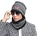 Lovful Unisex Fashion Winter Thick Warm Knitted Hat and Circle Scarf 2 Pieces