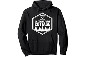 YYUUYUU I'm Coming to The Cottage Retro Vintage Pullover Hoodie (Black,Large)