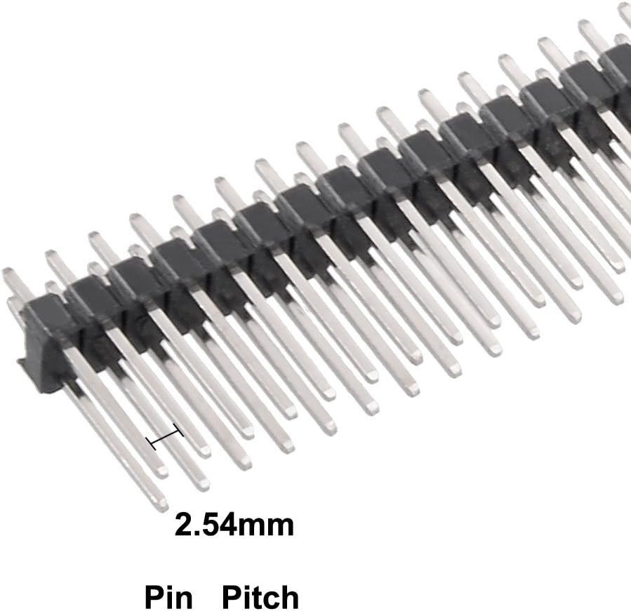 Sourcingmap 5Pcs 2.54mm Pitch 40-Pin 20mm Length Double Row Straight Connector Pin Header Strip for Prototype Shield - Image 4