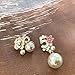 Fashion Jewelry Designer Imitation Pearl Camellia Floral Dangle Drop Earrings for Women