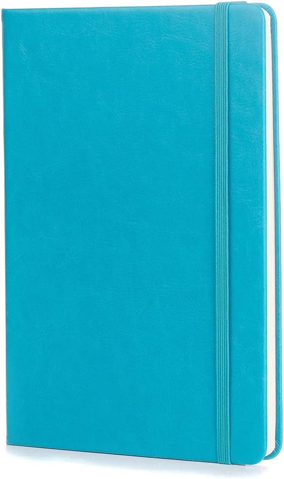 Guissi Classic Dotted Grid Bullet Notebook Journal Dot Hard Cover A5 Premium 80gsm Thick Acid-Free Paper with Fine Inner Pocket Faux Leather Office School Supplies 144 Pages Designed in Florence - Image 3
