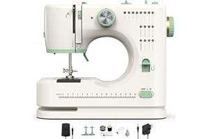 SNOWVOICE StitchMaster Pro:Ballet on twin needles.Sewing machine,sewing machine for beginners,Double needle and double thread,16 kinds of stitches.Sewing machine for Household,sewing machine for adults(White)