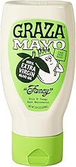Graza Fancy Mayo in Squeeze Bottle | Rich & Creamy Classic Mayo Made with Cage Free Eggs, Extra Virgin Olive Oil & Pomace Oil