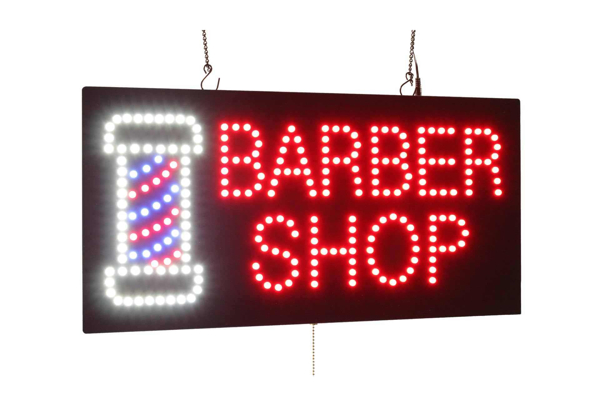 Barber Shop Sign, 24"x12", 60x30cm, TOPKING, LED, Neon, Florescent, Signage, Signboard, Display, Billboard, Screen, Grand Opening, Gift