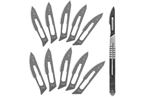 1 Set 10 pc 23# Carbon Steel Surgical Scalpel Blades + 1pc 4# Handle Scalpel DIY Cutting Tool PCB Repair