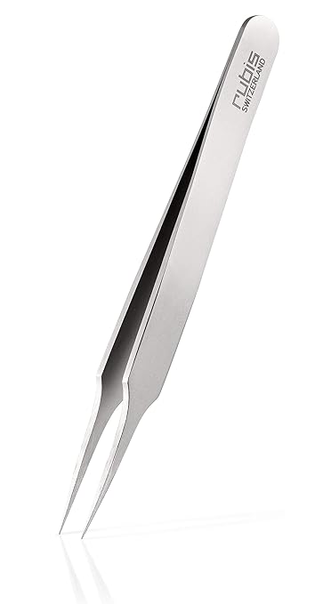 Rubis Nadel Pinzette mit scharfer Spitze - Splitterpinzette für eingewachsene Haare oder Mitesser