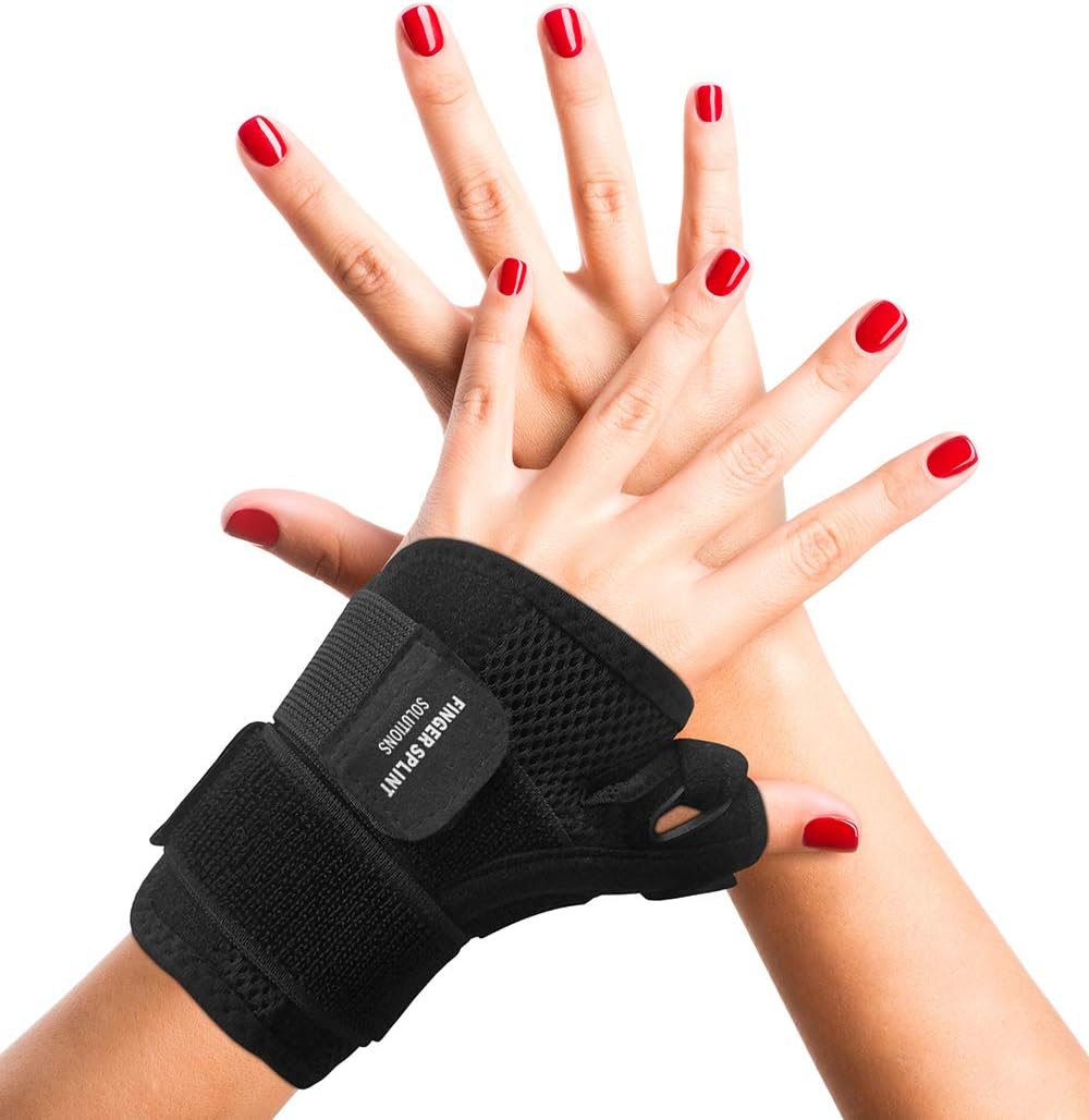 Thumb Brace - Thumb Spica Splint for Arthritis, Tendonitis and More. Fits Both Right Hand and Left Hand for Men and Women. Wrist, Hand, and Thumb Stabilizer Immobilizer. Trigger Thumbs Support Braces: Health & Personal Care