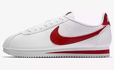 nike cortez classic white red