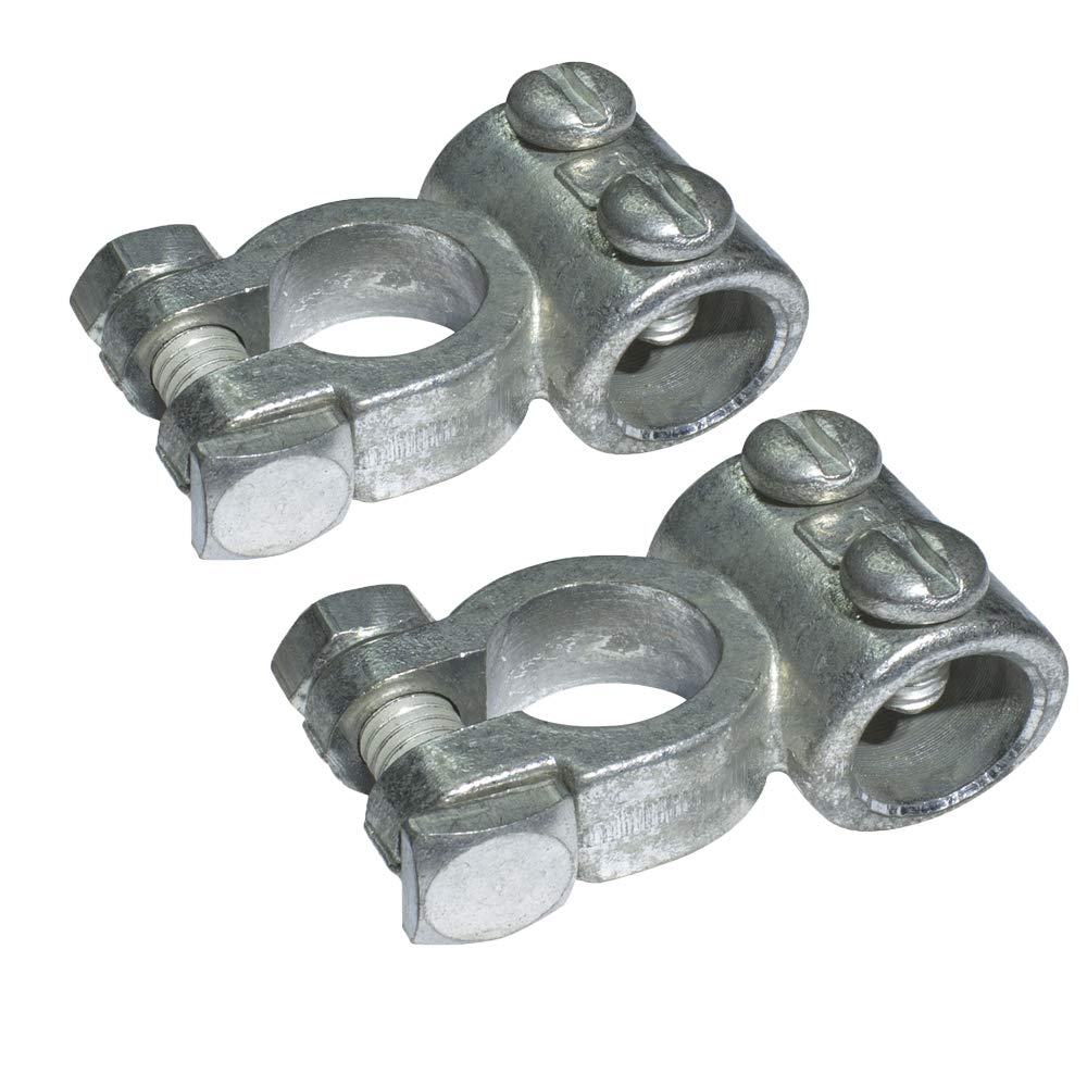 KafTon 2Pcs Positive & Negative 14.3mm - 70mm2 Pair Zinc Car Auto Battery Terminal Clamp Connector