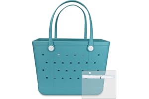 Chokoter Beach Bag, Waterproof Beach Tote, Rubber XL Tote Bag, Washable and Durable Open Handbag for Boat Pool Sports Gym