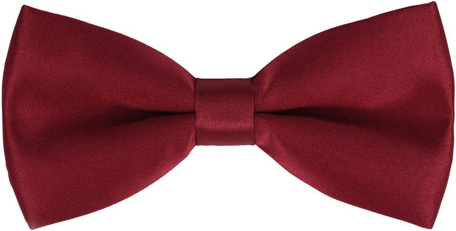 Classic Pre-tied Bow Ties for Men Formal Tuxedo Bow Ties Adjustable Length Solid Color