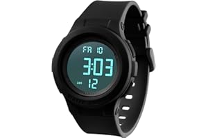 ITOOZYNN Digital Light Up Watch for Boy and Girl,Kids Watch Ages 7-16,Waterproof 5 ATM, School,Outdoor,Sports