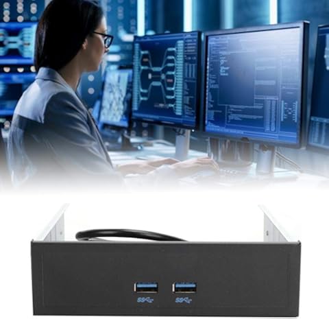 Annadue Panel Frontal de Unidad óptica USB2.0/3.0/3.1, Placa de expansión de computadora, con Interfaz Frontal de Ultra Alta Velocidad, Adecuada para Carcasa de computadora.