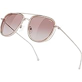 BIRCEN Acetate Polarized Sunglasses for Women: UV Protection Shades - Vintage Frame Aviator Sun Glasses for Vacation Beach