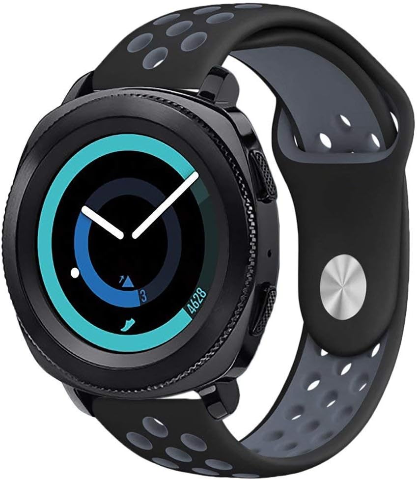 AEETZ Replacement Silicone Strap for Amazfit BIP / Samsung Gear Sport / S2 Classic Smartwatch (20 mm)