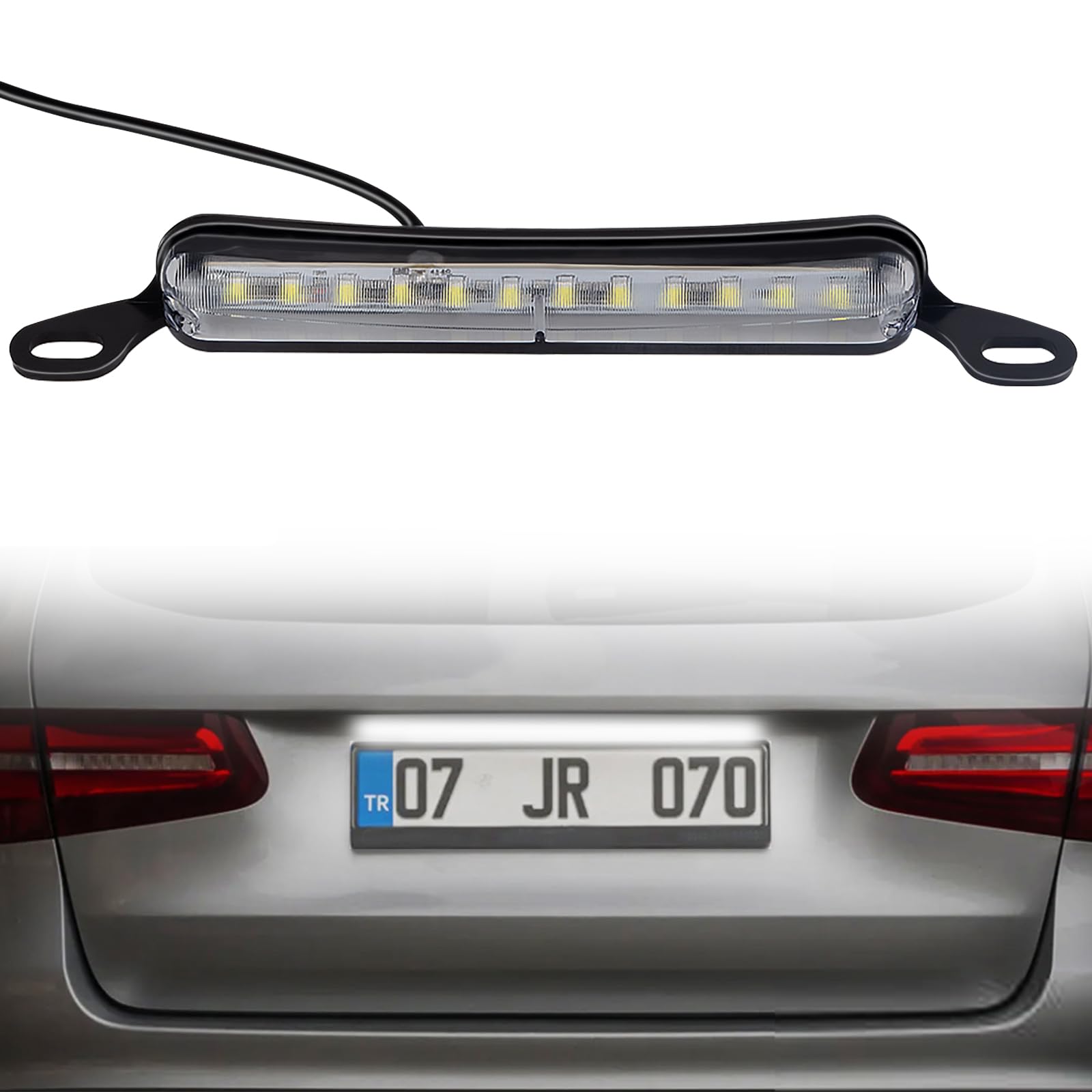 Photo 1 of LED License Plate Light 12 V DC Universal License Plate Lights, Waterproof Tag Lamp Assembly Replacement LED Plate Light for Car Trailer UTV ATV Truck RV Boat