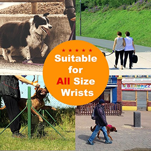 WATFOON 【4 PACK】 Hands Free Safe Dog Walking Wristband, Innovative & Practical Design