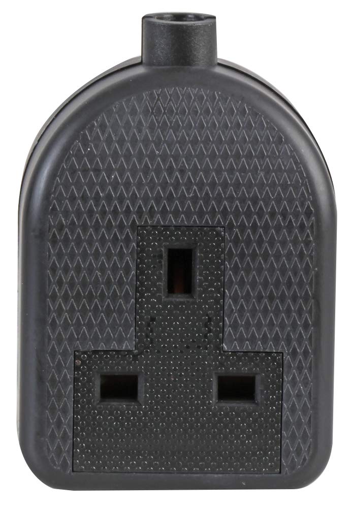 Pro Elec 0138-BK 1-Gang Rubber Trailing Socket, 13A, 250V, Black