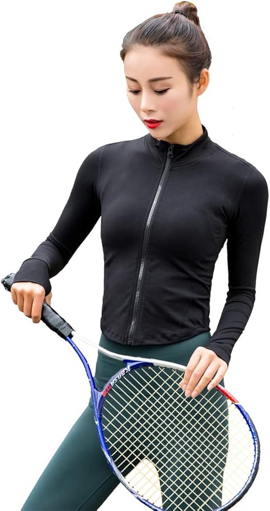 Specific Heart Women’s Stretchy Workout Lightweight, Full Zip Running Track Jacket: Clothing