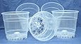 4.5 Inch Round Clear Plastic Orchid Pot-5 Pack