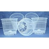 4.5 Inch Round Clear Plastic Orchid Pot-5 Pack