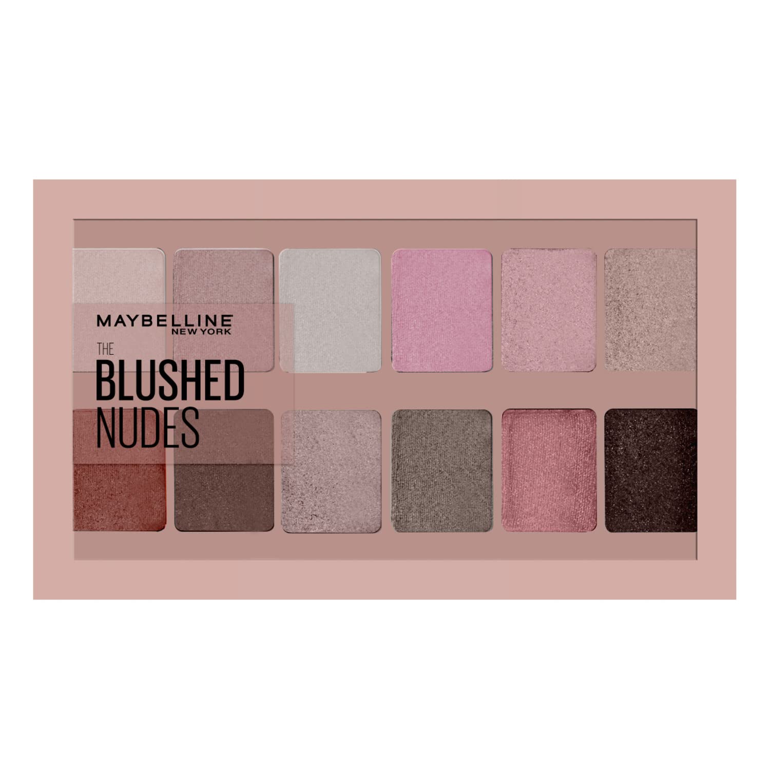 Maybelline New York Eyeshadow Palette Curated from Backstage Runways with 12 Tried-and-Tested Perfectly Complementary Shades, Mix of Light to Dark, Matte to Shimmer, Blushed Nudes, W29