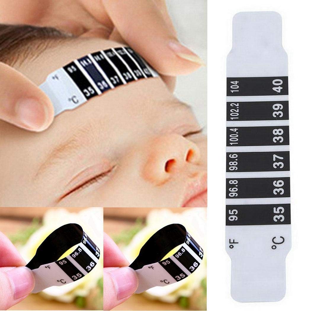 Baby Thermometers Baby Forehead Thermometer 10pcs Strips Reusable Kids