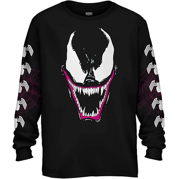 Marvel Comics Men's Symbiote Venom Grin Graphic Print Adult