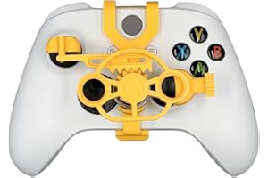 TXW Mini Racing Steering Wheel for Xbox ONE X/S/Elite Game Controller,Racing Games Controller Steering Wheel Attachment Accessory for Xbox ONE (Yellow)
