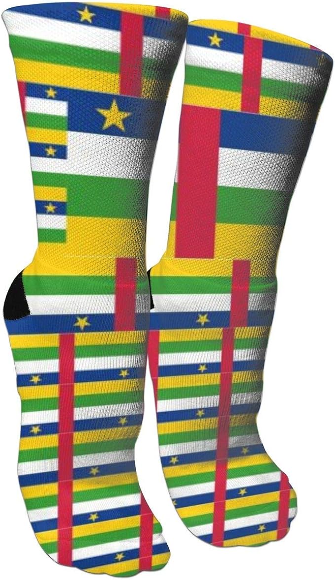 Central African Crew Socks Novelty Stylish Socks Suitable For Running