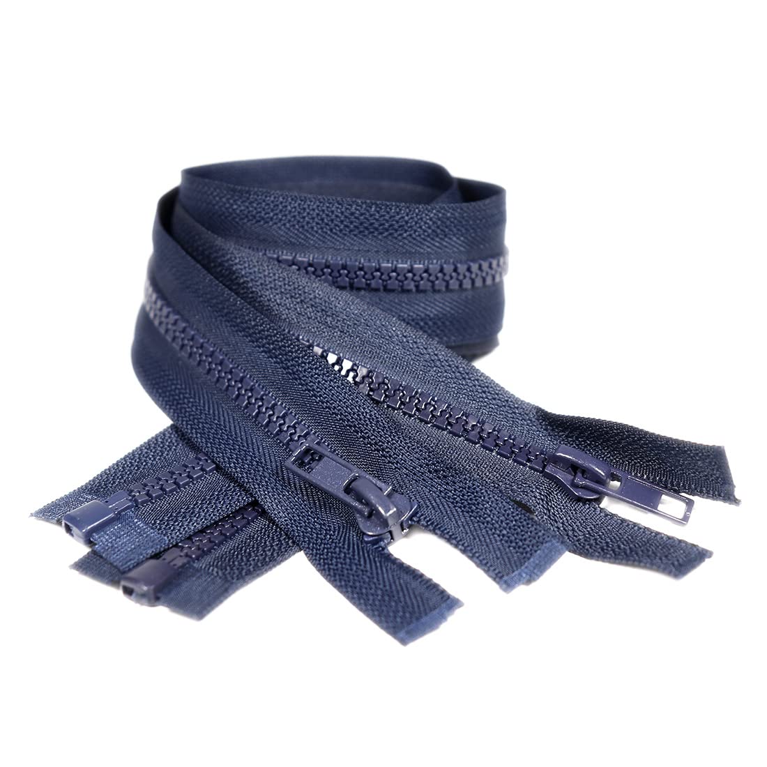 2 pieces, 8 sizes, 5# separator injected zipper, for jacket, coat sewing, white, black, etc. 20 colors, divisible plastic zipper (1320, 50 cm)