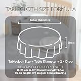 SPRICA Round Jacquard Tablecloth 160cm White Heavyweight Water Resistant view 6