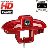 Night Vision Third Brake Light Camera Rear Backup Camera Replacement for FIAT Talento Nissan Primastar Renault Trafic, Opel Combo,Vauxhall Vivaro (2001-2014)