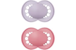 MAM Original Matte Baby Pacifiers, Binky for 16+ Months, BPA-Free Silicone Nipple, Easy to Clean, Best for Breastfed Babies, Developed with Medical Experts, 2 Count Binkies with Sterilizer Case