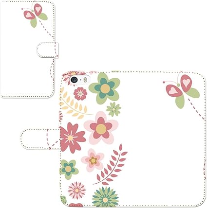 Amazon Co Jp Iphone8 オリジナル専用手帳型スマートフォンカバー イラスト かわいい花と蝶 完全受注生産国内生産品iphone Msi0298 07 家電 カメラ