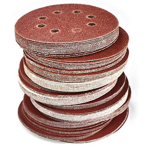 Gocheer Sanding Paper,100 pcs Power Sanding Discs Sanding Set for Orbital Sander Furniture Refinisher