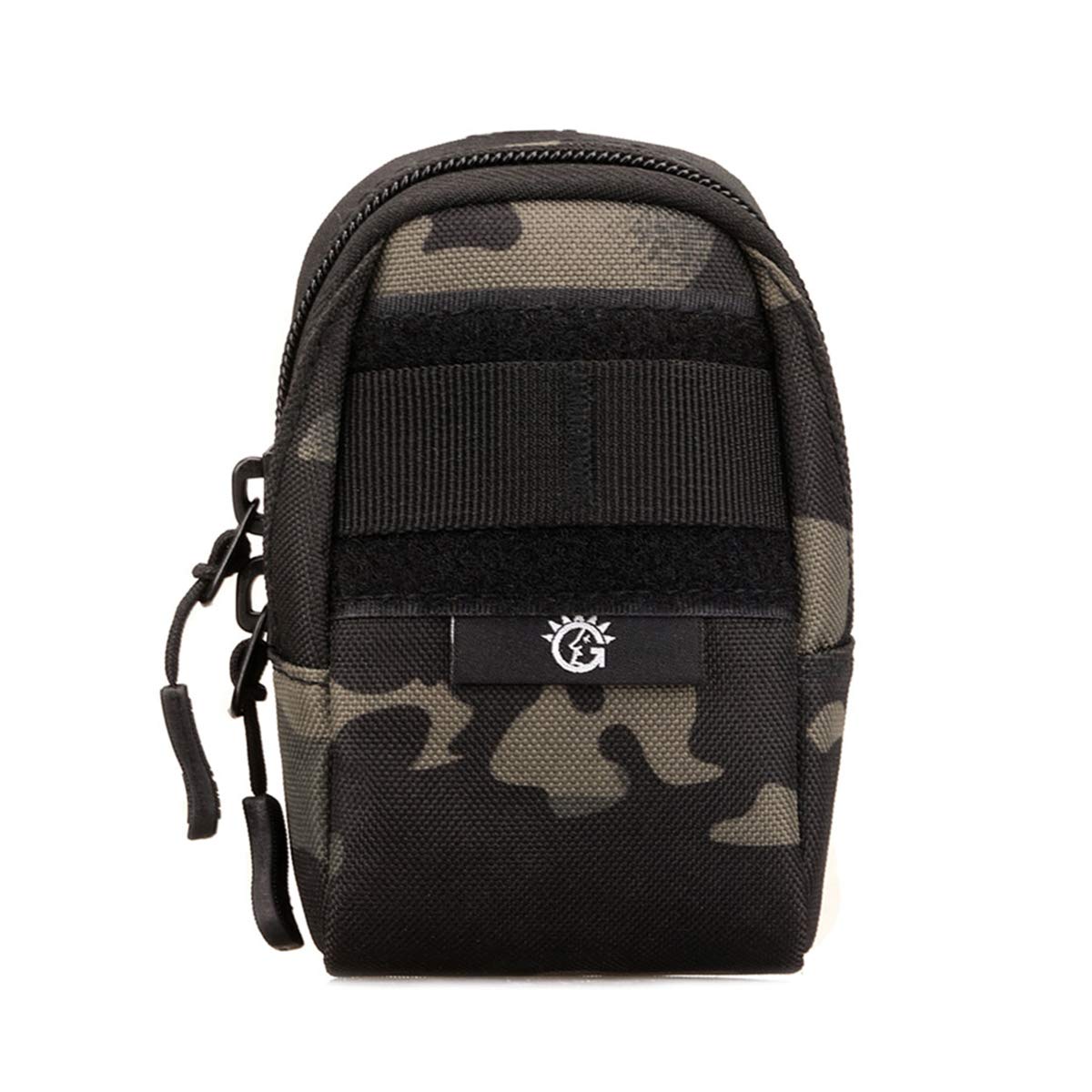 Huntvp Mini Molle Bag Tactical Phone Bag Tool Pouch for Waist Belt Vest Backpack Attachment Outdoors Sports Daily Use Camo