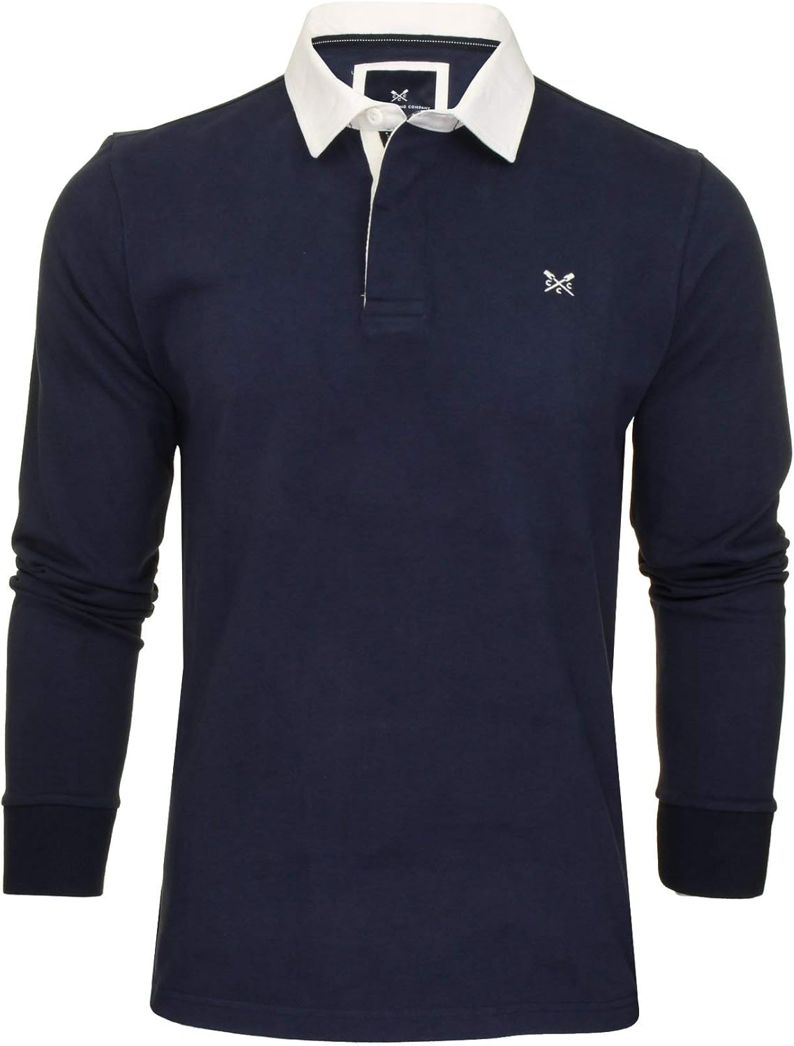Crew Clothing Mens Long Sleeve Rugby Shirt Navy Amazon.co.uk Clothing