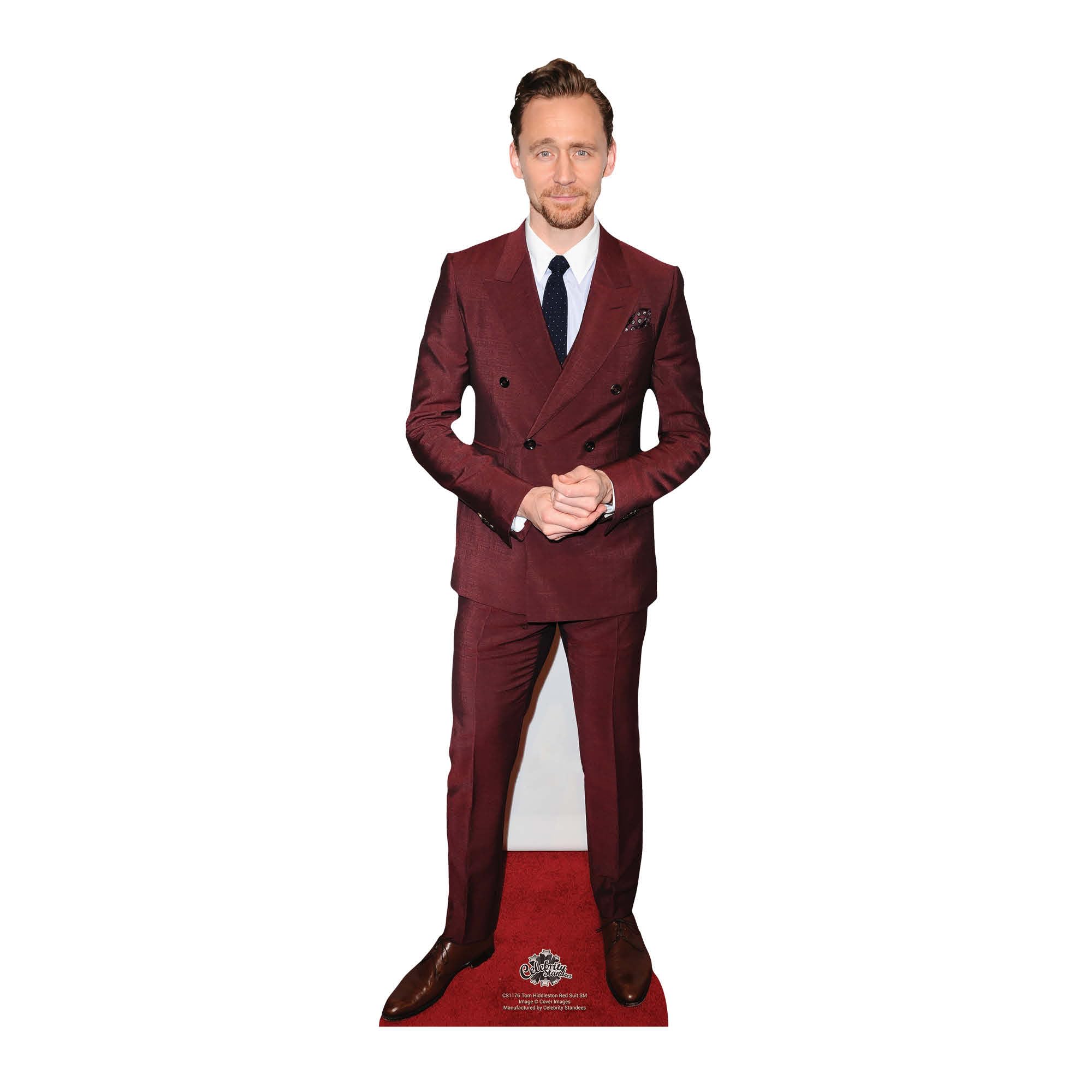 Star Cutouts CS1176 Tom Hiddleston Red Suit Star Mini Cardboard Cutout – Celebrity Shelf Display, Party Decoration & Fan Gift