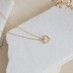 WFYOU Gold Heart Necklace for Women Dainty Tiny 14k