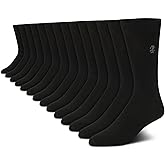 IZOD Mens Dress Socks - 14 Pack Lightweight Moisture Wicking Crew Socks for Men for Casual Business Formal Wear